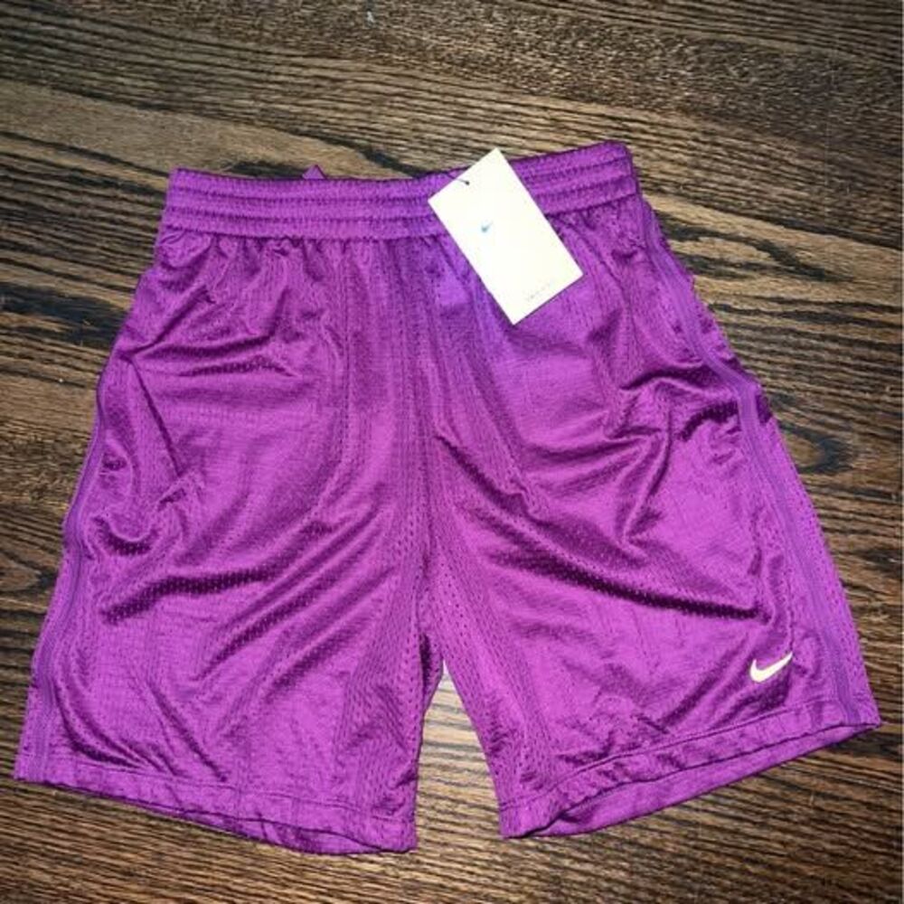 Large Nike Kids Jersey Shorts Purple Summer Training